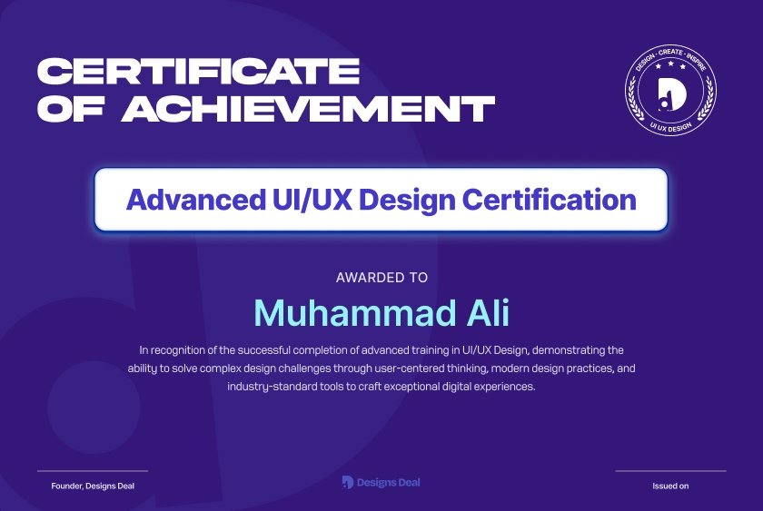 Certificate of completion