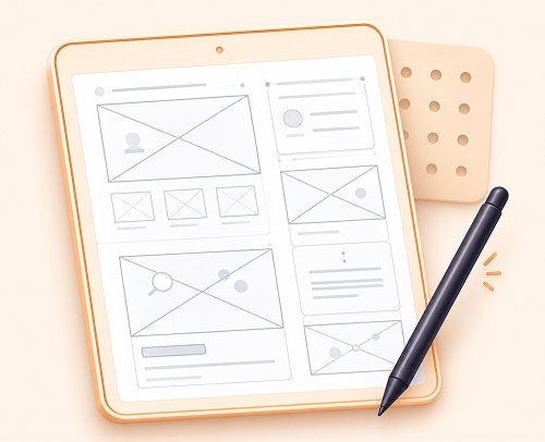 Wireframing illustration